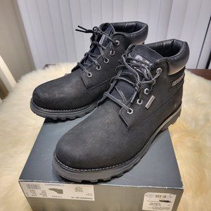 Caterpillar Mens Founders Waterproof Black Leather Boots US Size 10.5 M